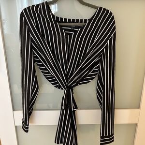 Striped Satin Tunic with belt